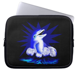 Dolfijn glimlachen laptop sleeve