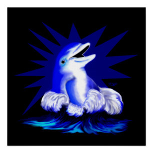 Dolfijn glimlachen perfect poster