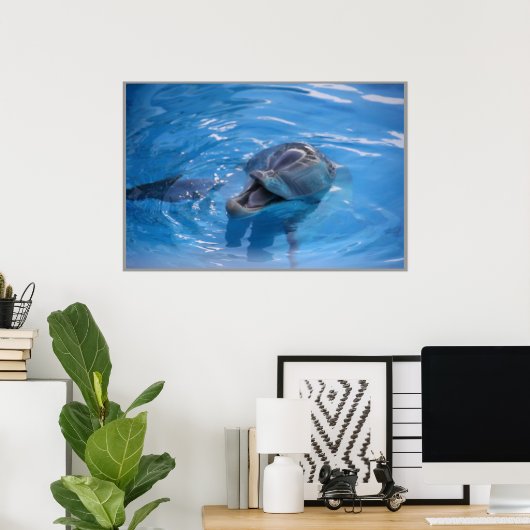 Dolfijn glimlachen poster (Thuiskantoor)