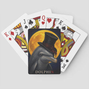 Dolfijn Hoed Hoog Gotisch Surrealistisch Pokerkaarten