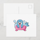 Dolfijn in badkuip briefkaart (Voorkant / Achterkant)