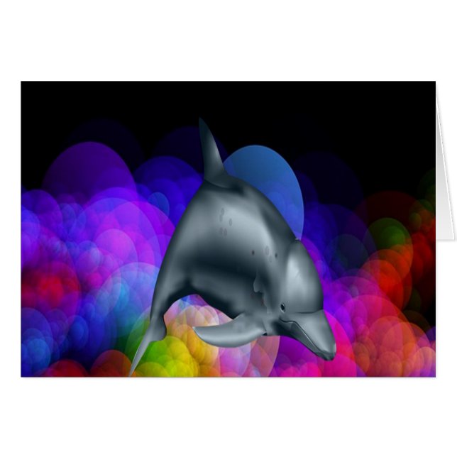 Dolfijn in gekleurd water (Voorkant Horizontaal)