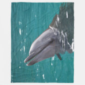Dolfijn in groen fleece deken (Voorkant)