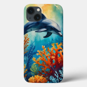 Dolfijn in het Coral Paradise iPhone 13 Hoesje
