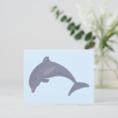 Dolfijn in het Zee Feestdagenkaart (Staand voorkant)