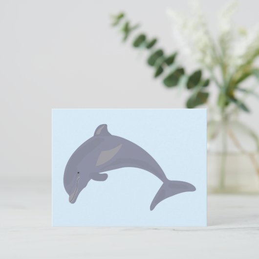 Dolfijn in het Zee Feestdagenkaart (Staand voorkant)