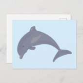 Dolfijn in het Zee Feestdagenkaart (Voorkant / Achterkant)