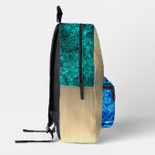 Dolfijn in het zee, sprankelend bedrukte rugzak (Links)