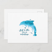 dolfijn in waterkleur briefkaart (Voorkant / Achterkant)