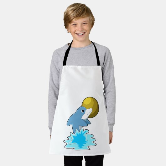 Dolfijn in zwemmen met maan schort (Gedragen)