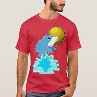 Dolfijn in zwemmen met maan t-shirt
