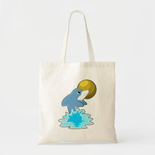 Dolfijn in zwemmen met maan tote bag