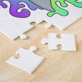 Dolfijn in zwemmen met zwembril legpuzzel (Zijkant)