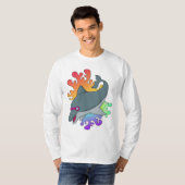 Dolfijn in zwemmen met zwembril t-shirt (Voorkant volledig)