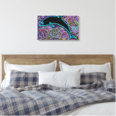 Dolfijn Kunstontwerp Canvas Afdruk (Insitu (Slaapkamer))