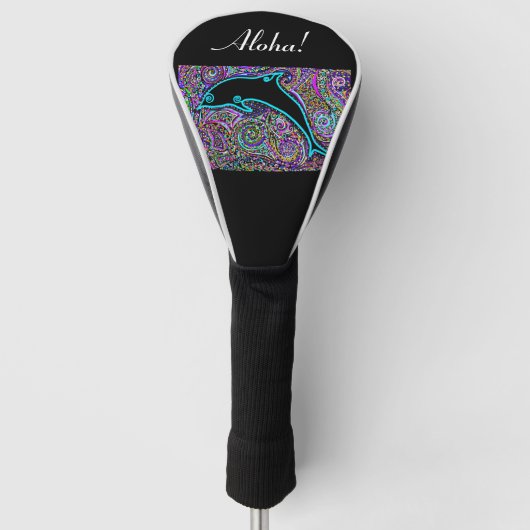 Dolfijn Kunstontwerp  Golfheadcover (Voorkant)