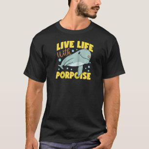 Dolfijn leeft in leven met Porpoise Raglan honkbal T-shirt