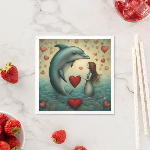 Dolfijn Liefde 1 Servet