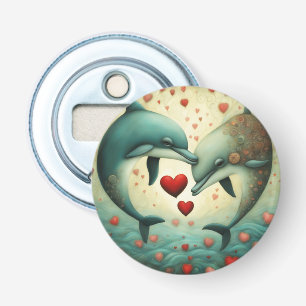Dolfijn Liefde 2 Button Flesopener