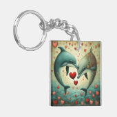 Dolfijn Liefde 2 Sleutelhanger (Voorkant Links)