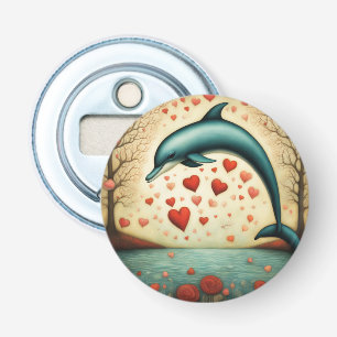 Dolfijn Liefde 3 Button Flesopener