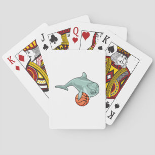 Dolfijn met Basketbal Pokerkaarten