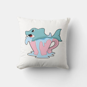 Dolfijn met beker water.PNG Kussen