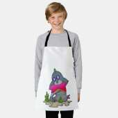 Dolfijn met bril schort (Gedragen)