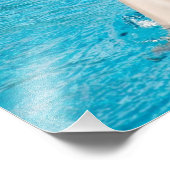 Dolfijn met een bal foto afdruk (Hoek)