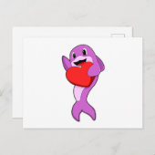 Dolfijn met Hart Briefkaart (Voorkant / Achterkant)