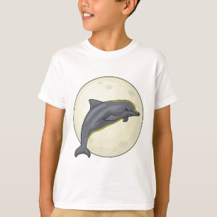 Dolfijn met maan t-shirt