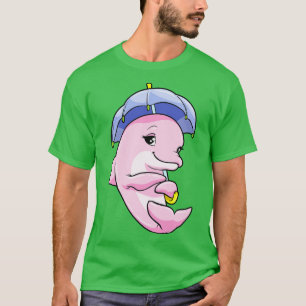 Dolfijn met paraplu t-shirt