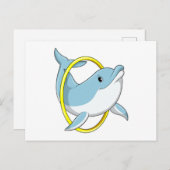 Dolfijn met Ring Briefkaart (Voorkant / Achterkant)