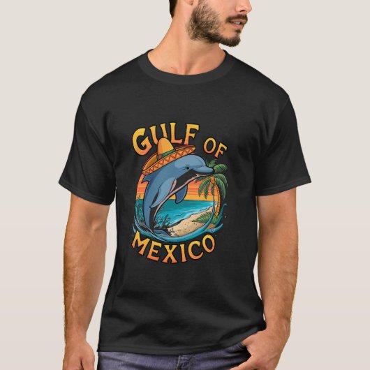 Dolfijn met sombrero Golf van Mexico 1 T-shirt (Voorkant)