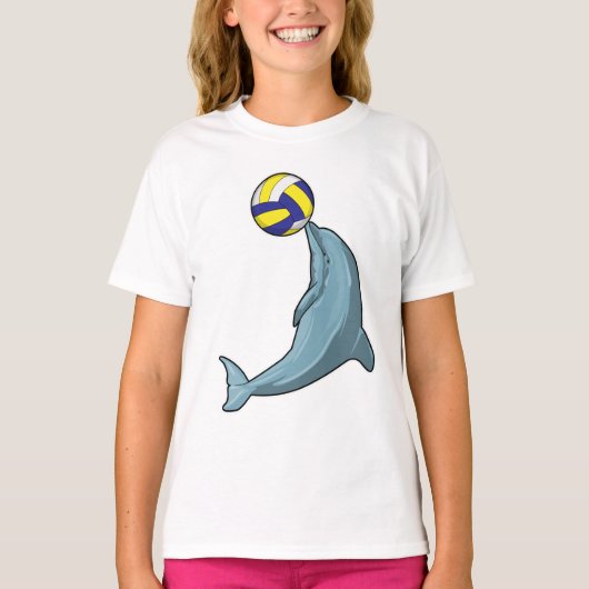 Dolfijn met Volleyball T-shirt (Voorkant)