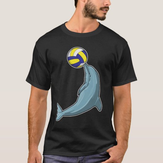 Dolfijn met Volleyball T-shirt (Voorkant)