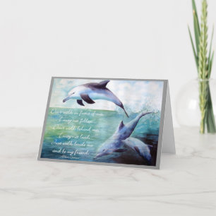 Dolfijn met Vriendschap Quote Card Kaart