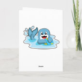 Dolfijn met waterpolo kaart (Achterkant)