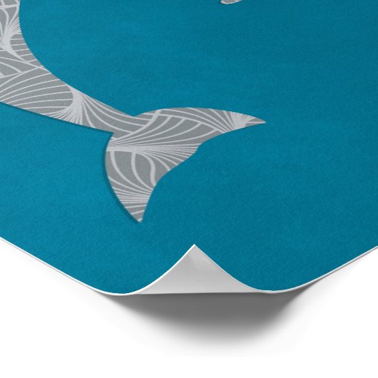 Dolfijn Poster, Dolphin Wall Decor, Dolphin Print (Hoek)