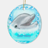 Dolfijn speelgoed ornament met eigen naam (Links)