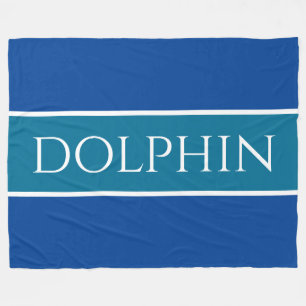 DOLFIJN Sportief Breed Blauw Wit Nautische Strepen Fleece Deken