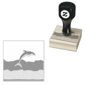 Dolfijn thema rubberstempel 	rubberstempel (Gestempeld)