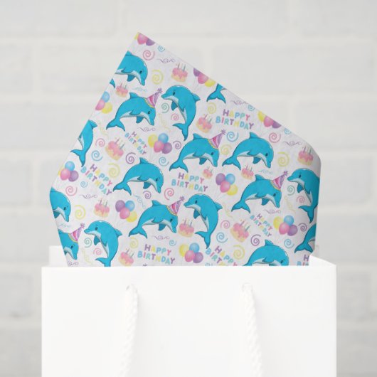 Dolfijn Tissue Papier (Cadeauzakje)