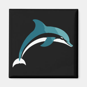 Dolfijn Vector Art Animal Modern Urban Graphic Magneet