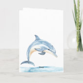 Dolfijn Verjaardag Strand Oceaan Kaart (Achterkant)