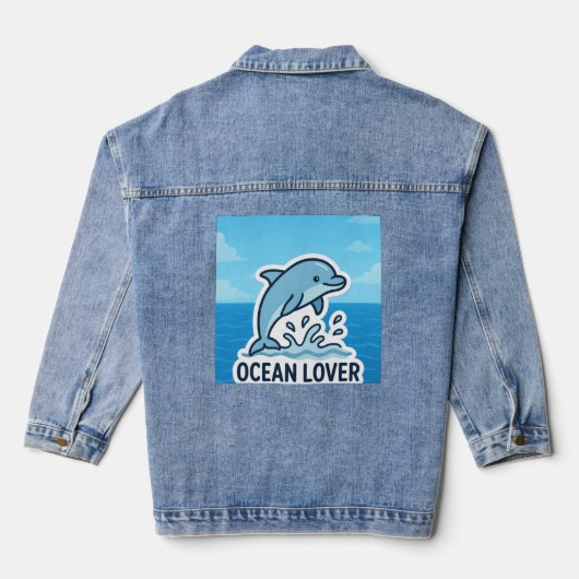 Dolfijn Vibes Denim Jacket (Achterkant)