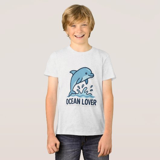 Dolfijn Vibes Tri-Blend Shirt (Voorkant volledig)