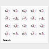 Dolfijn Vierkante Sticker (Vel)