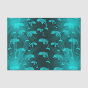 dolfijn, vis, natuur, aquatisch, design, mooi, tissuepapier
