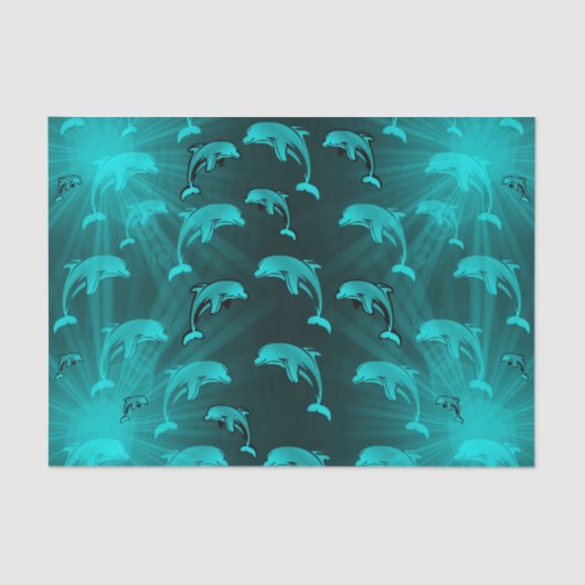 dolfijn, vis, natuur, aquatisch, design, mooi, tissuepapier (Voorkant)